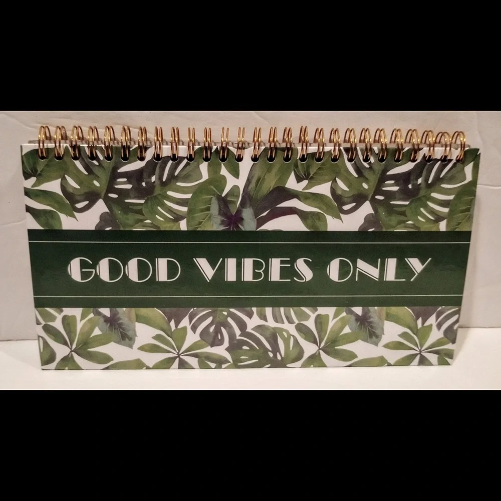 2025 Good Vibes Only Spiral Bound WEEKLY Undated Planner  NWT